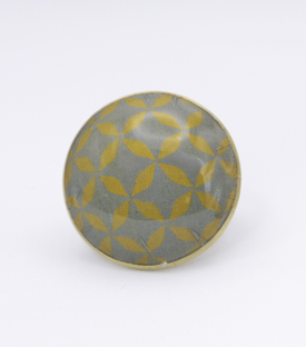 FINGERRING Mosaik Messing one-size