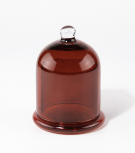 DUFTKERZENENHALTER rot Glas 9x13cm
