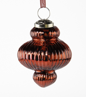 ANHÄNGER Weihnachtsornament Glas dm8xH12cm