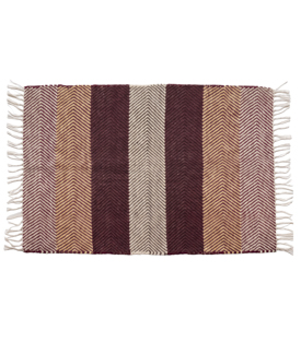 Artikeldetails anzeigen TEPPICH bordeaux Baumwolle gewebt 60x90cm