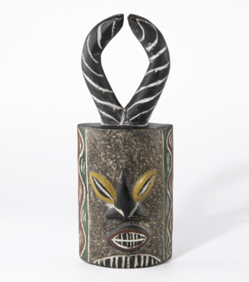 FIGUR MASKE Ghana Tsuiniduaholz 33x14xT5cm
