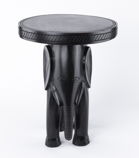 BEISTELLTISCH Ashanti Elefant dm40xH50cm Tsuiniduaholz