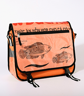 Artikeldetails anzeigen FAHRRADTASCHE orange BW/Fischfuttersäcke 28x13xH29cm