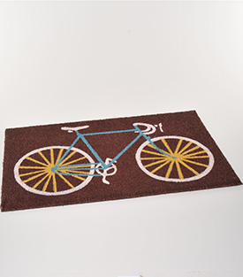 FUSSMATTE Rennrad braun Kokosfaser 45x74cm