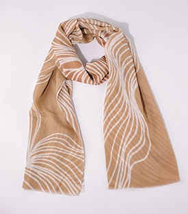 SCHAL Lines beige 50% Baumwolle 50% Modal 200x75cm