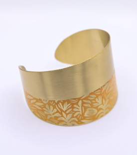 ARMREIF Prägung gelb Messing B 4,5cm one-size