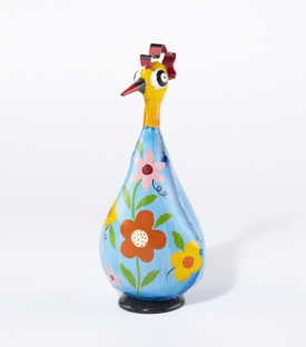 HUHN Blumen Metall 12x9xH28cm