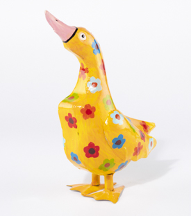 ENTE Blumen Metall 18x12xH28cm