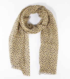 SCHAL Dots beige 50% Baumwolle 50% Modal 200x75