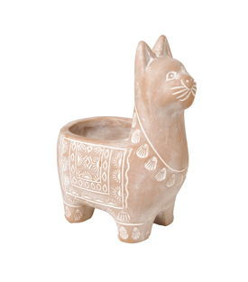 PFLANZTOPF Katze, Ton 19x12,5xH23,5cm
