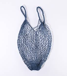 EINKAUFSNETZ blau Jute handgeknüpft L 70cm