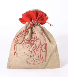 NIKOLAUSSÄCKCHEN M Jute 25xH32cm