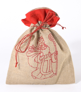 NIKOLAUSSÄCKCHEN L Jute 30xH40cm