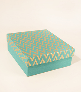 GESCHENKSCHACHTEL Zig Zag Innenmaß 18x20xH7cm