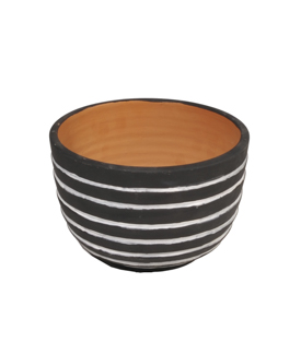 PFLANZTOPF Streifen Terrakotta dm 15 x H 10,5cm