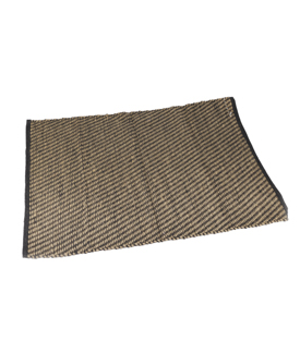 TEPPICH Jute und Baumwolle 60x90cm schwarznatur