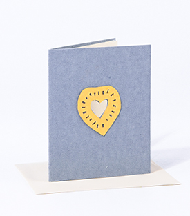 KARTE Herz grau 8x10cm