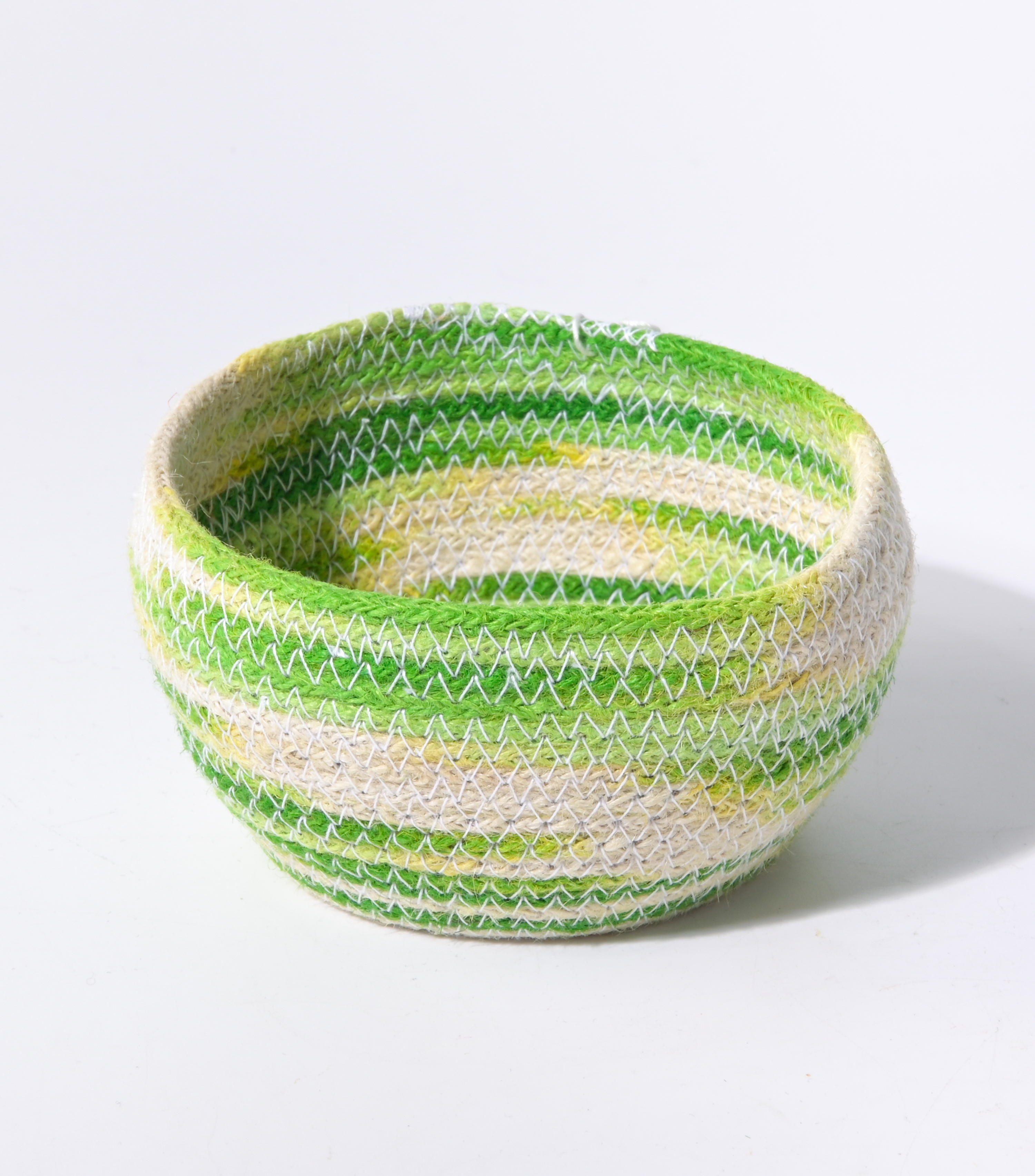 KÖRBCHEN grün Jute, dm13xH7cm