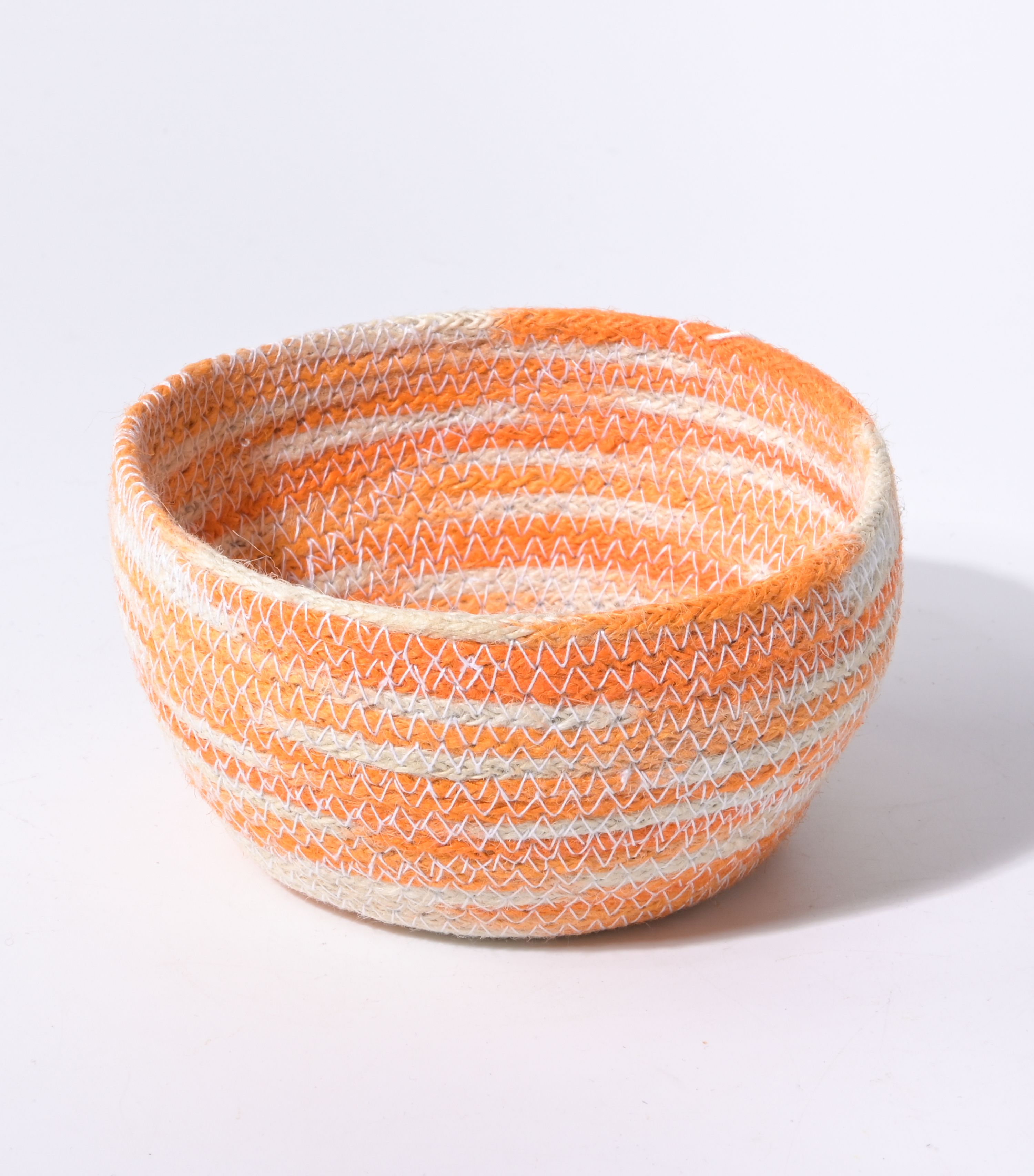 KÖRBCHEN orange Jute, dm13xH7cm