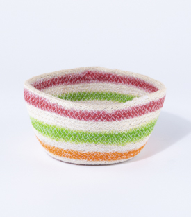 KÖRBCHEN Streifen Jute dm15xH8cm