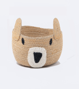 KORB Bär Jute dm19xH12cm