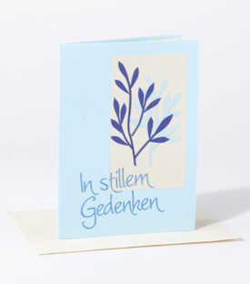 TRAUERKARTE In stillem Gedenken Jutepapier 11x15cm