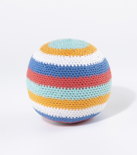 BALL Bunt Gestreift Baumwolle gehäkelt dm10cm