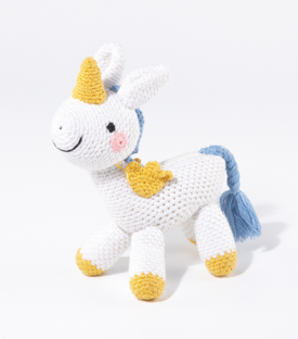 EINHORN Baumwolle gehäkelt 14xH17cm
