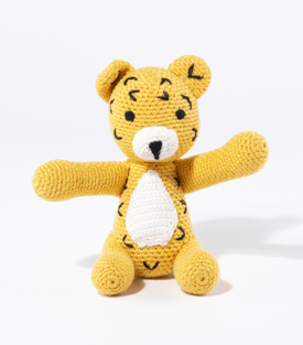 LEOPARD Baumwolle gehäkelt 12xH16cm