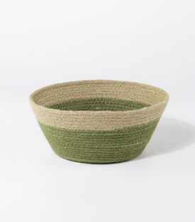 KORB oliv Rand natur Jute dm20xh9cm