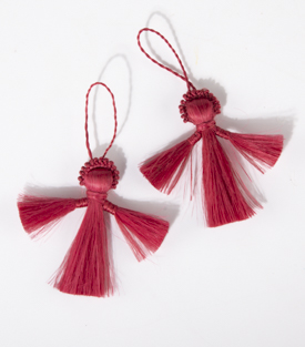 10er SET JUTEENGERL rot 5cm