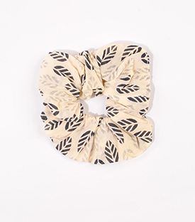 SCRUNCHIE weiß-blau 100% Baumwolle