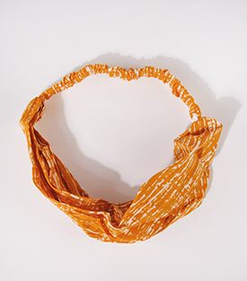 HAARBAND graph. Druck senf 100% Baumwolle 56cm