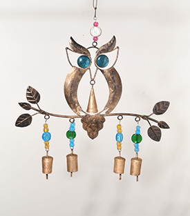 Artikeldetails anzeigen GLOCKESPIEL Eule, Messing,Glas 38,5xL52cm