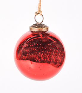 WEIHNACHTSKUGEL Glas glänzend weinrot, dm8cm