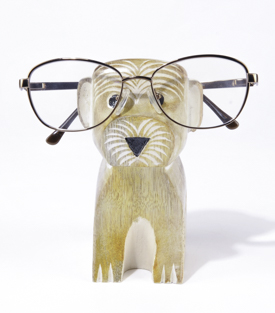BRILLENHALTER Hund Mangoholz 5x6xH13cm