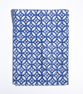 TISCHDECKE Mandala blau BW bedruckt 150x220cm
