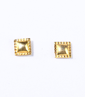 OHRRINGE Ravioli Messing 18k vergoldet dm 1cm