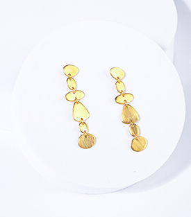 OHRRINGE Formen Messing 18k vergoldet L 5cm