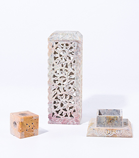 RÄUCHERSTÄBCHENHALTER Speckstein 6x6xH18cm