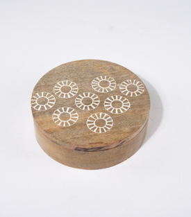 DOSE Streublume rund Mangoholz dm16xH5cm
