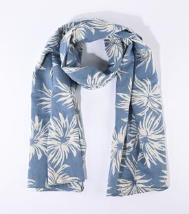 TUCH/SARONG Astern blau 100% Baumwolle 180x100cm