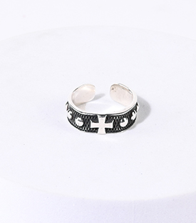 FINGERRING Rosenkranz Messing verstellbar