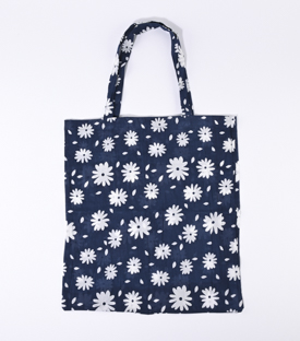 TASCHE Margeriten blau Baumwolle 44x36cm