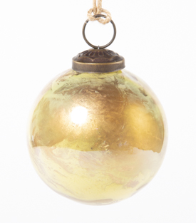 WEIHNACHTSKUGEL marmoriert gold weiß dm6,5cm