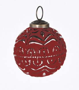 WEIHNACHTSKUGEL Struktur bordeaux 6,5cm