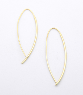 OHRRINGE Bogen Messing 18k vergoldet L 6cm
