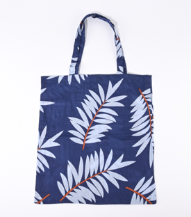 TASCHE Farne dunkelblau Baumwolle 45x40cm