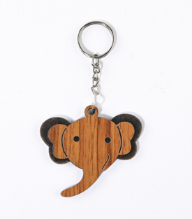 SCHLÜSSELANHÄNGER Elefant MDF 6x6cm