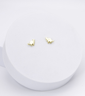 Artikeldetails anzeigen OHRRINGE Katze Messing 18k vergoldet dm 1cm